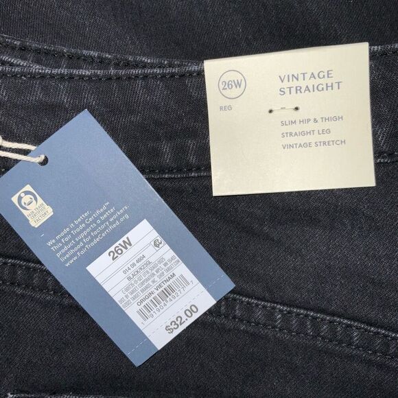 Universal Thread Black Vintage Straight Jeans size 26W - Picture 7 of 8